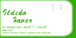 ildiko haver business card